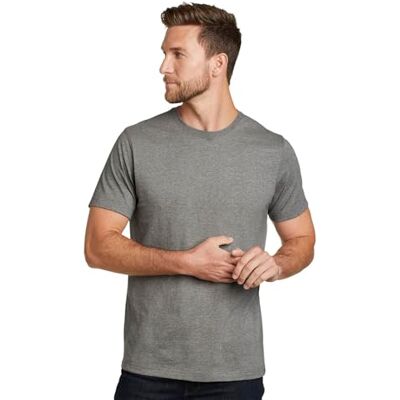 Eddie Bauer Herren Legend Wash 100% Baumwolle Kurzarm Klassisches T-Shirt, Med Htr Grey, Klein Eddie Bauer Herren Legend Wash 100% Baumwolle Kurzarm Klassisches T-Shirt, Med Htr Grey, Klein