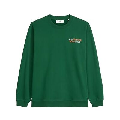 Marc O' Polo Marc OߴPolo Denim Herren Sweatshirt mit Rundhalsausschnitt Relaxed Fit, Grün (Rich Emerald), S Marc O' Polo Marc OߴPolo Denim Herren Sweatshirt mit Rundhalsausschnitt Relaxed Fit, Grün (Rich Emerald), S