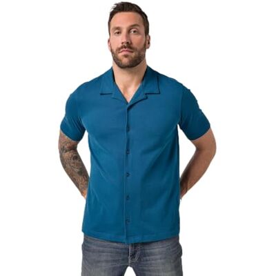 JP 1880 Herren große Größen Übergrößen Menswear L-8XL JP1880 Jerseyhemd, Halbarm, Cuba-Kragen, Cuba Fit, bis 8 XL JP 1880 Herren große Größen Übergrößen Menswear L-8XL JP1880 Jerseyhemd, Halbarm, Cuba-Kragen, Cuba Fit, bis 8 XL