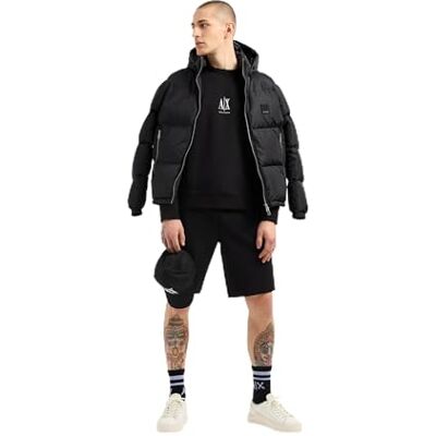 Armani Exchange Herren Icon Project, gesticktes Logo, Rundhalsausschnitt, Sweatshirt, Schwarz, XS Armani Exchange Herren Icon Project, gesticktes Logo, Rundhalsausschnitt, Sweatshirt, Schwarz, XS