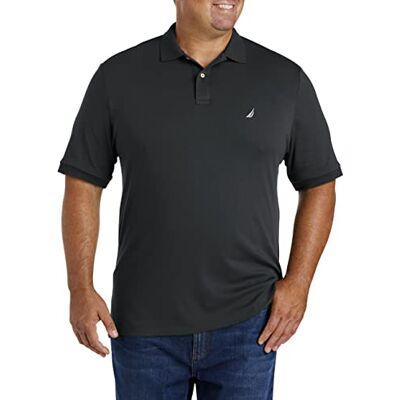 Nautica , Herren-Poloshirt, Klassische Passform, kurzärmelig, Doppelkragen., True Black, 3X Nautica , Herren-Poloshirt, Klassische Passform, kurzärmelig, Doppelkragen., True Black, 3X