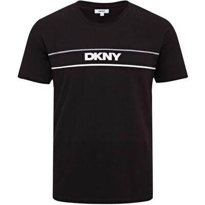 DKNY Cavaliers schwarzes Herren-T-Shirt, 100% Baumwolle, Lounge-T-Shirt für Herren, bequem und atmungsaktiv, Rundhalsausschnitt, Kurze Ärmel, Normale Passform, Schwarz, S DKNY Cavaliers schwarzes Herren-T-Shirt, 100% Baumwolle, Lounge-T-Shirt für Herren, bequem und atmungsaktiv, Rundhalsausschnitt, Kurze Ärmel, Normale Passform, Schwarz, S