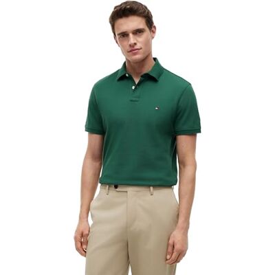 Tommy Hilfiger Herren Poloshirt Kurzarm 1985 Regular Fit, Grün (Street Green), XS Tommy Hilfiger Herren Poloshirt Kurzarm 1985 Regular Fit, Grün (Street Green), XS