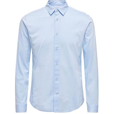 Only & Sons Herren Onsrobin Button Under Stretch Shirt Langarmhemd, Cashmere Blue, M EU Only & Sons Herren Onsrobin Button Under Stretch Shirt Langarmhemd, Cashmere Blue, M EU