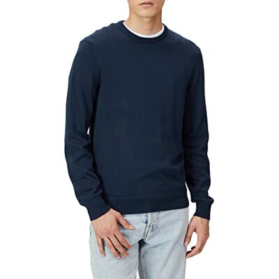 Amazon Herren Langärmliger Pullover Mit Rundhalsausschnitt, 100% Baumwolle, Erhältlich In Groß Und Schwer, Marineblau, S Amazon Herren Langärmliger Pullover Mit Rundhalsausschnitt, 100% Baumwolle, Erhältlich In Groß Und Schwer, Marineblau, S