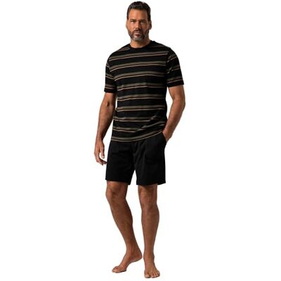 JP 1880 Herren große Größen Übergrößen Menswear L-8XL Schlafanzug, Homewear, Zweiteiler, T-Shirt mit Ringeln, Shorts schwarz XL 840449100-XL JP 1880 Herren große Größen Übergrößen Menswear L-8XL Schlafanzug, Homewear, Zweiteiler, T-Shirt mit Ringeln, Shorts schwarz XL 840449100-XL