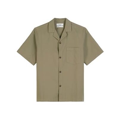 Marc O' Polo Denim Herren Kurzarmhemd aus Bio-Baumwolle Regular Fit, Grün (Dusky Green), S Marc O' Polo Denim Herren Kurzarmhemd aus Bio-Baumwolle Regular Fit, Grün (Dusky Green), S