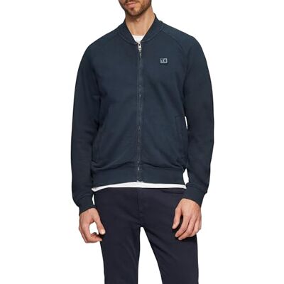 S. Oliver Herren Sweatshirt Jacke – Regular Fit, Stehkragen, Artwork S. Oliver Herren Sweatshirt Jacke – Regular Fit, Stehkragen, Artwork
