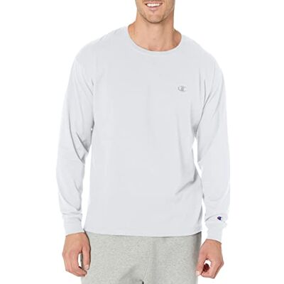 Champion Herren Classic Jersey Long Sleeve T-Shirt, Weiß, Groß Champion Herren Classic Jersey Long Sleeve T-Shirt, Weiß, Groß