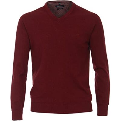 CASAMODA Herren Pullover mit V-Ausschnitt unifarben Elastischer Bund CASAMODA Herren Pullover mit V-Ausschnitt unifarben Elastischer Bund