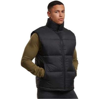 Urban Classics Herren Weste Basic Puffer Vest, Steppweste mit hohem Kragen und seitlichen Eingrifftaschen, Größen S 5XL Urban Classics Herren Weste Basic Puffer Vest, Steppweste mit hohem Kragen und seitlichen Eingrifftaschen, Größen S 5XL