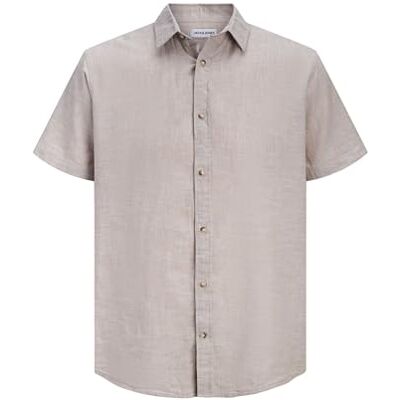 JACK & JONES Jjesummer Linen Blend Shirt S/S Sn JACK & JONES Jjesummer Linen Blend Shirt S/S Sn