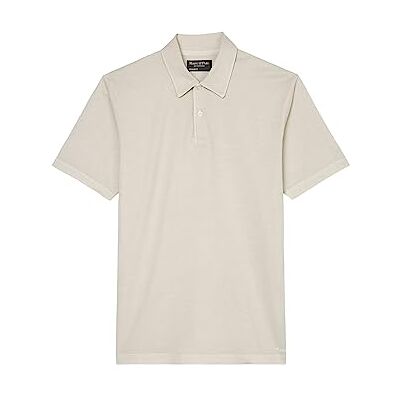 Marc O' Polo Herren Kurzarm-Poloshirt aus Bio-Baumwolle Regular Fit, Beige (Gray Silk), M Marc O' Polo Herren Kurzarm-Poloshirt aus Bio-Baumwolle Regular Fit, Beige (Gray Silk), M