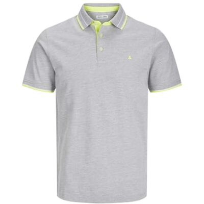 JACK & JONES Jjepaulos Polo Ss Noos Pls Plus Size, Light Grey Melange ,7XL JACK & JONES Jjepaulos Polo Ss Noos Pls Plus Size, Light Grey Melange ,7XL