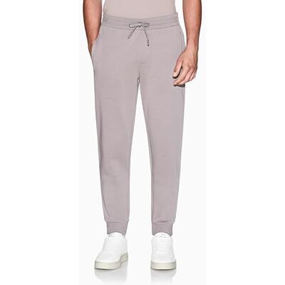 Armani Exchange Men's Cuffed Sleeve Drawstring Waist Back Monogram Pants, Brown, S Armani Exchange Men's Cuffed Sleeve Drawstring Waist Back Monogram Pants, Brown, S