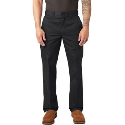 Dickies Herren Cargo-Arbeitshose, lockere Passform, gerade Passform, Schwarz V1, 44W / 32L Dickies Herren Cargo-Arbeitshose, lockere Passform, gerade Passform, Schwarz V1, 44W / 32L