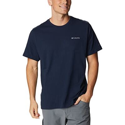 Columbia T-Shirt für Herren, Thistletown Hills, Kurzarm, College-Marineblau-meliert, 2X Columbia T-Shirt für Herren, Thistletown Hills, Kurzarm, College-Marineblau-meliert, 2X