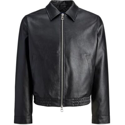 JACK & JONES Herren Jorgramercy Pu Bomber Jacket, Black, m JACK & JONES Herren Jorgramercy Pu Bomber Jacket, Black, m