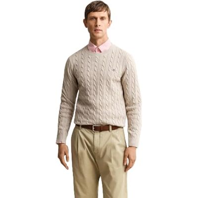 GANT Herren Cotton Cable C-Neck Pullover (1er Pack) GANT Herren Cotton Cable C-Neck Pullover (1er Pack)