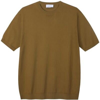 Diana Studio , Gestricktes T-Shirt – Herren, 100% Baumwolle, Kurze Ärmel, lässige Passform, Militärgrün, XL Diana Studio , Gestricktes T-Shirt – Herren, 100% Baumwolle, Kurze Ärmel, lässige Passform, Militärgrün, XL
