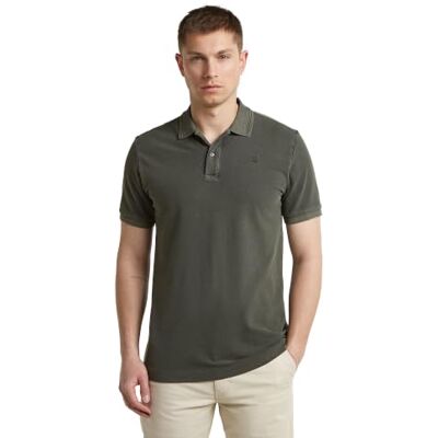 G-STAR Herren Dunda Overdyed Slim Poloshirt, Grau (Asfalt gd D11595-D756-B575), S G-STAR Herren Dunda Overdyed Slim Poloshirt, Grau (Asfalt gd D11595-D756-B575), S