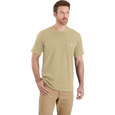 Carhartt Herren K87 Pocket S/S T-Shirt T-Shirt, Beach Heather, XS Carhartt Herren K87 Pocket S/S T-Shirt T-Shirt, Beach Heather, XS