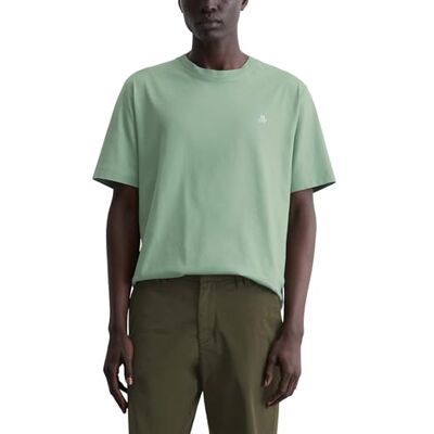 Marc O' Polo Herren T-Shirt aus Bio-Baumwolle Basic, Grün (Luscious Moss), XS Marc O' Polo Herren T-Shirt aus Bio-Baumwolle Basic, Grün (Luscious Moss), XS