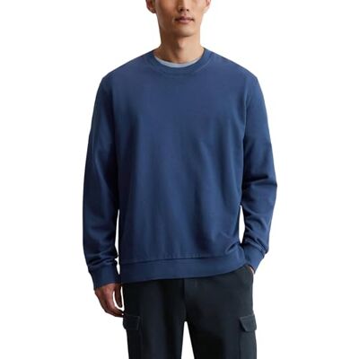 Marc O' Polo Herren Sweatshirt aus Bio-Baumwolle mit Rundhalsausschnitt, Blau (Iris Ink), XXL Marc O' Polo Herren Sweatshirt aus Bio-Baumwolle mit Rundhalsausschnitt, Blau (Iris Ink), XXL