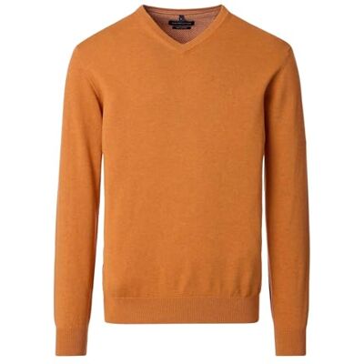CASAMODA Herren Pullover mit V-Ausschnitt unifarben Elastischer Bund CASAMODA Herren Pullover mit V-Ausschnitt unifarben Elastischer Bund