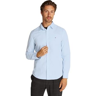 Tommy Hilfiger Herren Hemd Flex Poplin Kent Collar Businesshemd, Blau (Sweet Blue), S Tommy Hilfiger Herren Hemd Flex Poplin Kent Collar Businesshemd, Blau (Sweet Blue), S