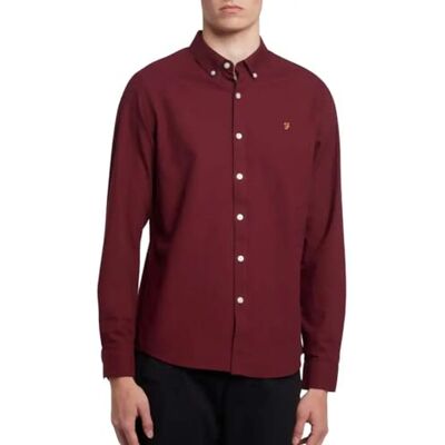 Farah Kariertes Herrenhemd, Bordeaux, XXL Farah Kariertes Herrenhemd, Bordeaux, XXL