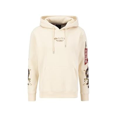 Alpha Dragon EMB Hoodie für Herren Jet Stream White Alpha Dragon EMB Hoodie für Herren Jet Stream White