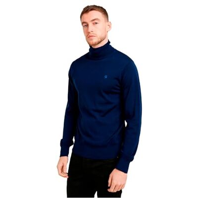 G-STAR Herren Premium Core Turtle Knitted Sweater, Blau (Imperial Blue D25177-D847-1305), XL G-STAR Herren Premium Core Turtle Knitted Sweater, Blau (Imperial Blue D25177-D847-1305), XL