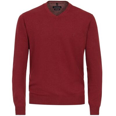 CASAMODA Herren Pullover mit V-Ausschnitt unifarben Elastischer Bund CASAMODA Herren Pullover mit V-Ausschnitt unifarben Elastischer Bund