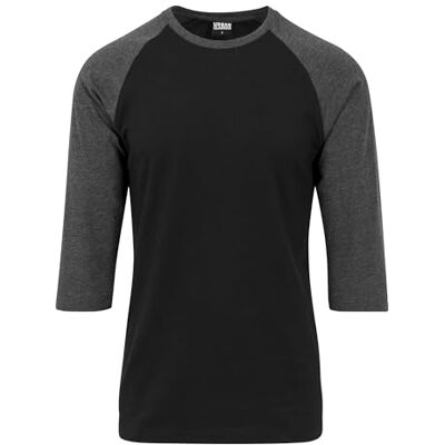 Urban Classics Herren Regular Fit T-Shirt Contrast 3/4 Sleeve Raglan Tee TB366, Gr. XXX-Large (Herstellergröße: 3XL), Mehrfarbig (Blk/Cha 445) Urban Classics Herren Regular Fit T-Shirt Contrast 3/4 Sleeve Raglan Tee TB366, Gr. XXX-Large (Herstellergröße: 3XL), Mehrfarbig (Blk/Cha 445)