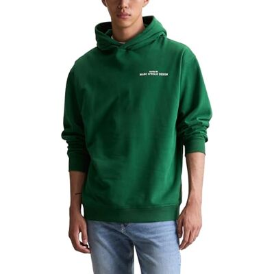 Marc O' Polo Marc OߴPolo Denim Herren Hoodie mit Rücken-Print Relaxed Fit, Grün (Rich Emerald), XXL Marc O' Polo Marc OߴPolo Denim Herren Hoodie mit Rücken-Print Relaxed Fit, Grün (Rich Emerald), XXL
