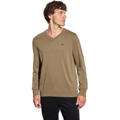 Street One MEN Basic V-Neck Strickpullover Dull Brown M Street One MEN Basic V-Neck Strickpullover Dull Brown M