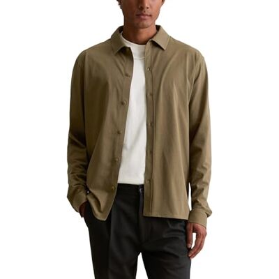 Marc O' Polo Marc OߴPolo Denim Herren Jerseyhemd aus Bio-Baumwolle mit Kentkragen, Braun (Pale Brown), XL Marc O' Polo Marc OߴPolo Denim Herren Jerseyhemd aus Bio-Baumwolle mit Kentkragen, Braun (Pale Brown), XL