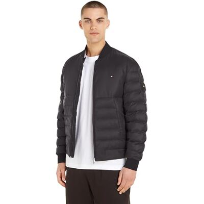 Tommy Hilfiger Herren Bomberjacke Packable Recycled Quilt Bomber Steppjacke, Schwarz (Black), XL Tommy Hilfiger Herren Bomberjacke Packable Recycled Quilt Bomber Steppjacke, Schwarz (Black), XL