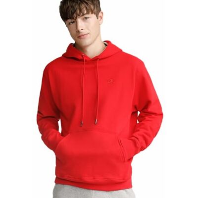Champion Herren Fleece-Hoodie, Standard-Passform, Mittelschwer, C-Logo, Erhältlich in Regular und Big & Tall Kapuzenpullover, Team Red Scarlet, Large Champion Herren Fleece-Hoodie, Standard-Passform, Mittelschwer, C-Logo, Erhältlich in Regular und Big & Tall Kapuzenpullover, Team Red Scarlet, Large