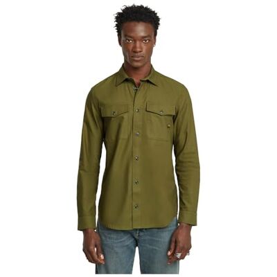G-STAR Herren Marine Slim Hemd, Mehrfarben (Shadow Olive/ensis Green Oxford D24963-7665-H046), XL G-STAR Herren Marine Slim Hemd, Mehrfarben (Shadow Olive/ensis Green Oxford D24963-7665-H046), XL