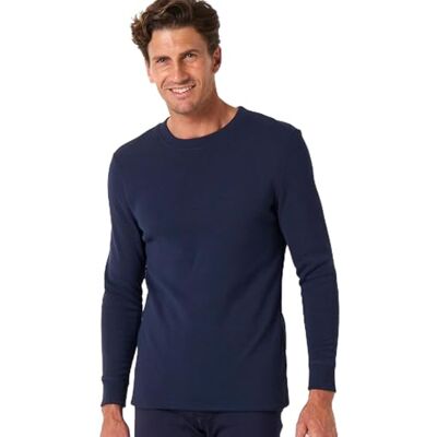 Damart Langärmliges T-Shirt, aufgerauter Molton Thermolactyl Dunkles Marineblau XL Damart Langärmliges T-Shirt, aufgerauter Molton Thermolactyl Dunkles Marineblau XL