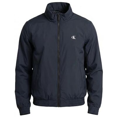 Calvin Herren Übergangsjacke Padded Harrington mit Stehkragen, Blau (Dark Sapphire), S Calvin Herren Übergangsjacke Padded Harrington mit Stehkragen, Blau (Dark Sapphire), S