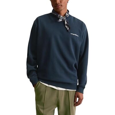 Marc O' Polo Marc OߴPolo Denim Herren Sweatshirt aus Bio-Baumwolle Relaxed Fit, Blau (Navy Teal), L Marc O' Polo Marc OߴPolo Denim Herren Sweatshirt aus Bio-Baumwolle Relaxed Fit, Blau (Navy Teal), L