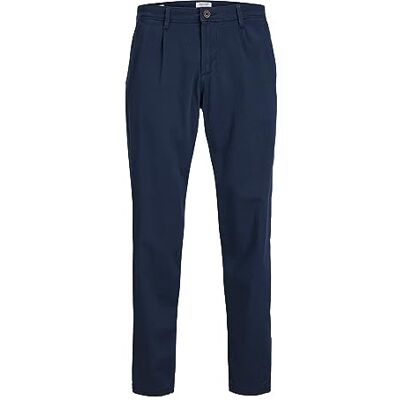 JACK & JONES Herren Jpstbill Jjbowie Pleated Noos Chinohose, Navy Blazer, 32W / 34L JACK & JONES Herren Jpstbill Jjbowie Pleated Noos Chinohose, Navy Blazer, 32W / 34L