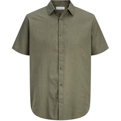 JACK & JONES Jjesummer Linen Blend Shirt S/S Sn JACK & JONES Jjesummer Linen Blend Shirt S/S Sn