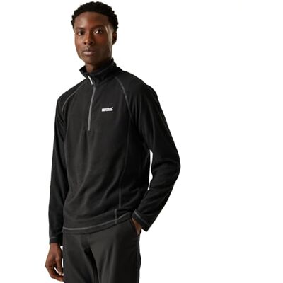 Regatta Montes leichte Mikrofleecejacke für Herren mit halbem Reißverschluss S Schwarz Regatta Montes leichte Mikrofleecejacke für Herren mit halbem Reißverschluss S Schwarz
