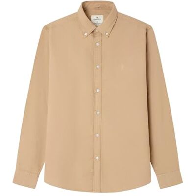 Springfield Oxford Garmnent Dyed Shirt, Beige, M, für Herren Springfield Oxford Garmnent Dyed Shirt, Beige, M, für Herren