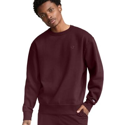 Champion Herren Fleece Crewneck (Reg Groß) Sweatshirt, kastanienbraun, Mittel Champion Herren Fleece Crewneck (Reg Groß) Sweatshirt, kastanienbraun, Mittel