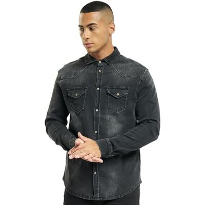 Brandit Riley Denim Shirt Long Sleeve, Farbe: Black, Größe: XXL Brandit Riley Denim Shirt Long Sleeve, Farbe: Black, Größe: XXL